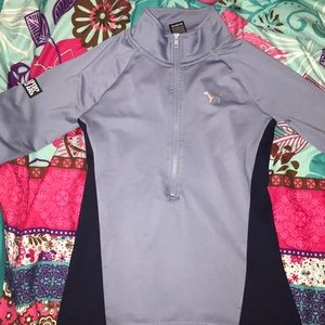 VS Pink Brand Blue Half Zip